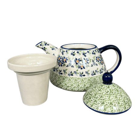 Tea Infuser Teapot, 38 oz in "Garden Splendor" by Manufaktura | C028S-GM11