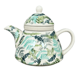 Tea Infuser Teapot, 38 oz in "Scattered Ferns" by Manufaktura | C028S-GZ39