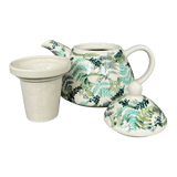 Tea Infuser Teapot, 38 oz in "Scattered Ferns" by Manufaktura | C028S-GZ39