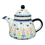 Tea Infuser Teapot, 38 oz in "Butterfly Bounty" by Manufaktura | C028S-WK76