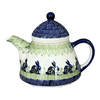 Polish Pottery Tea Infuser Teapot (Bunny Love) | C028T-P324 at PolishPotteryOutlet.com
