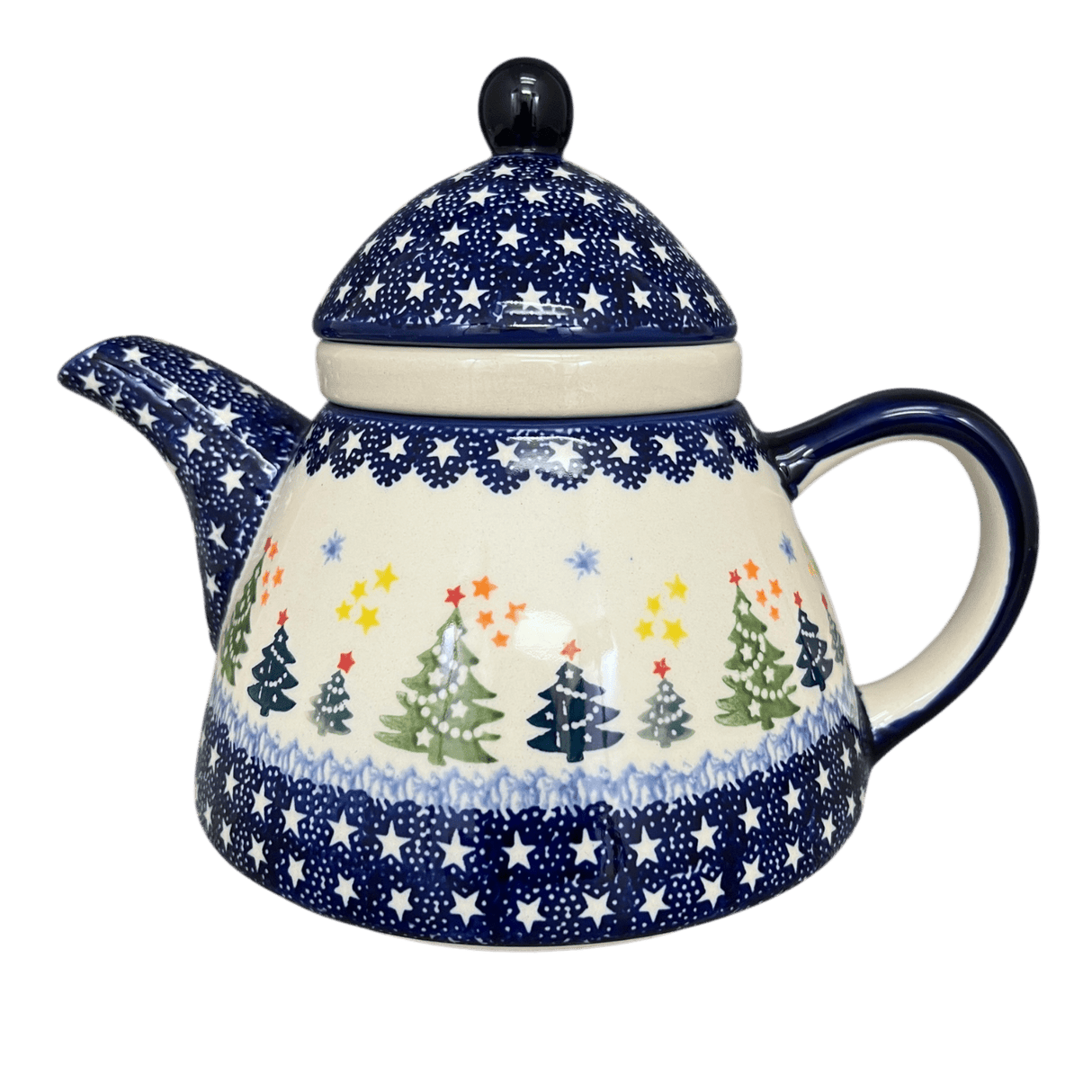 Tea Infuser Teapot, 38 oz in "Festive Forest" by Manufaktura | C028U-INS6