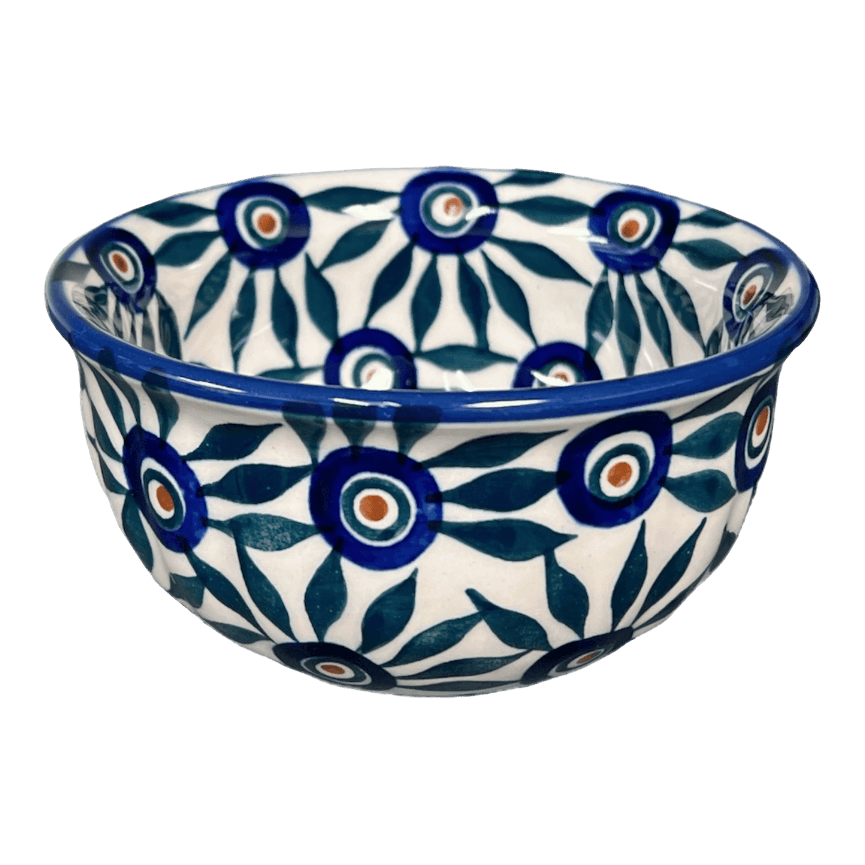 Bowl, Round, 4.5" in "Peacock Parade" by Manufaktura | M082U-AS60