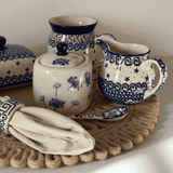 Bowl, Square, Sugar Bowl, 4" in "Labrador Loop" by Ceramika Artystyczna | AF38-2862X