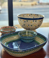 Baker, Rectangular, 10.5" x 12" in "Mediterranean Waves" by Ceramika Artystyczna | A156-U72