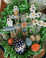 Cross, Large, 7.75" in "Tropical Love" by Ceramika Artystyczna | A533-U4705