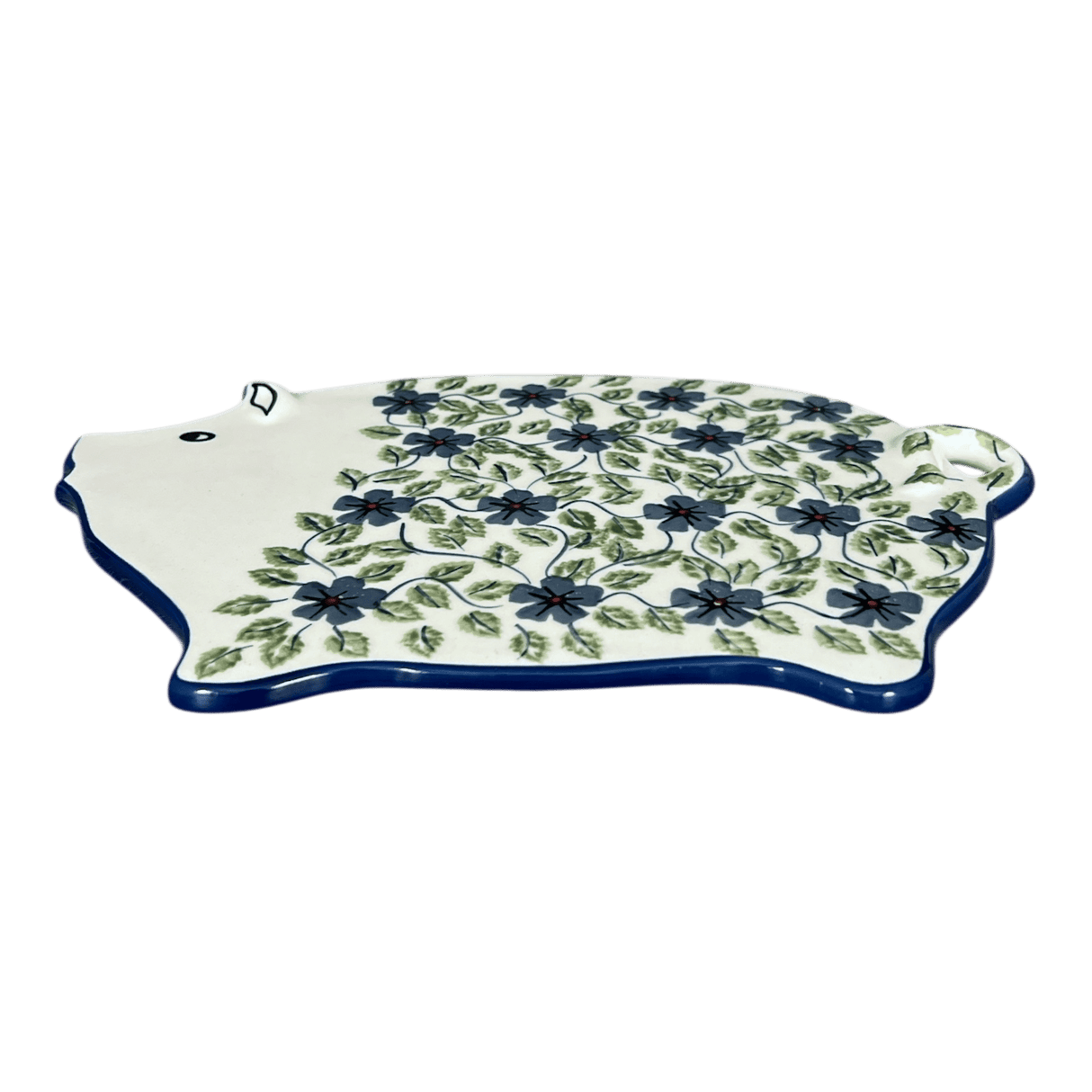 "Periwinkle Vine" by Manufaktura | D007U TAB1-Cutting Board, Piggy, 10.5" x 6.5"