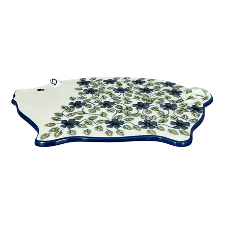 "Periwinkle Vine" by Manufaktura | D007U TAB1-Cutting Board, Piggy, 10.5" x 6.5"