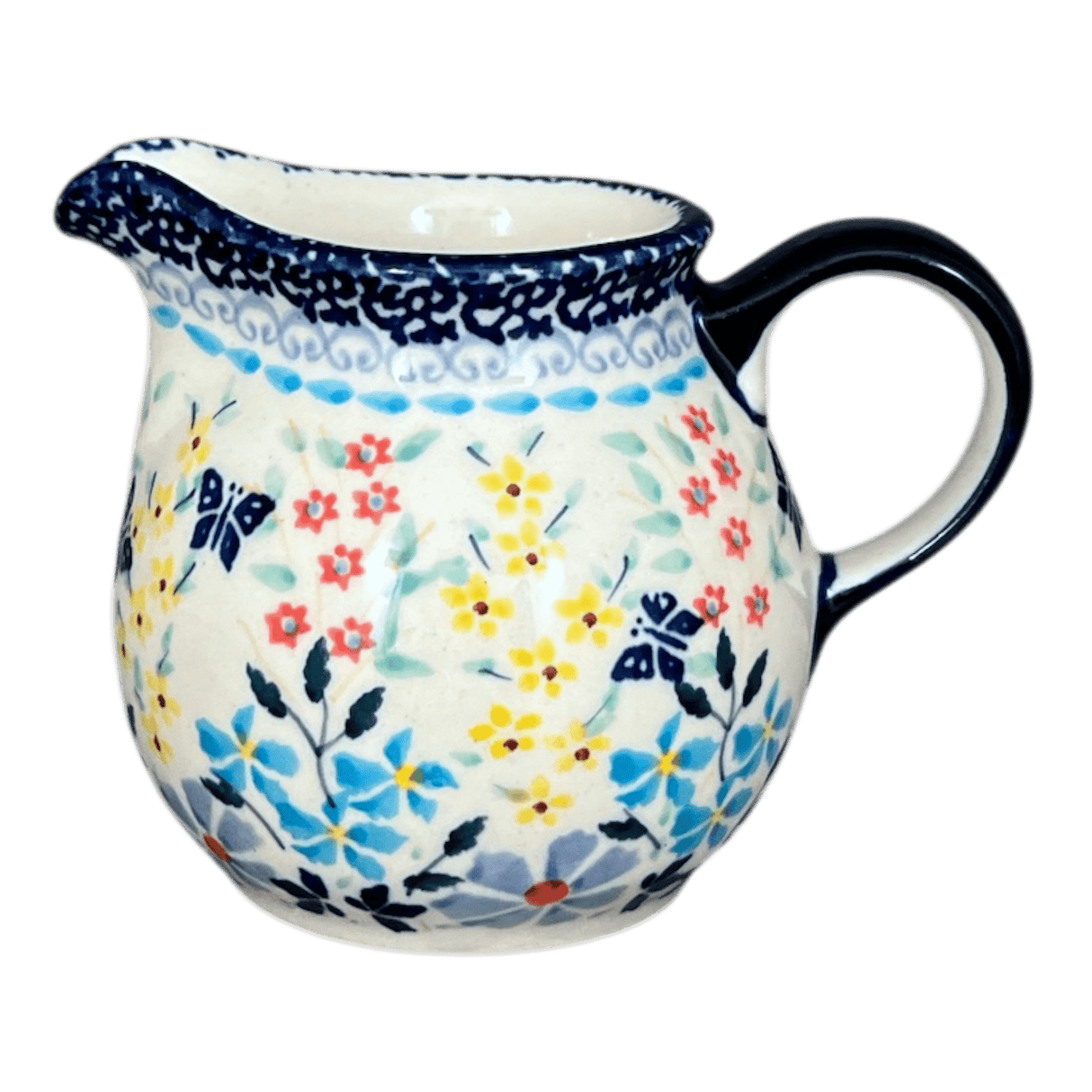 Creamer, The Cream of Creamers-"Basia", 6.5 oz in "Butterfly Bounty" by Manufaktura | D019S-WK76
