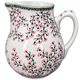 Polish Pottery 3 Liter Pitcher (Cherry Blossoms) | D028S-DPGJ Additional Image at PolishPotteryOutlet.com