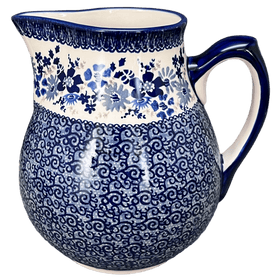 Polish Pottery 3 Liter Pitcher (Blue Life) | D028S-EO39 Additional Image at PolishPotteryOutlet.com