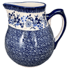 Polish Pottery 3 Liter Pitcher (Blue Life) | D028S-EO39 at PolishPotteryOutlet.com