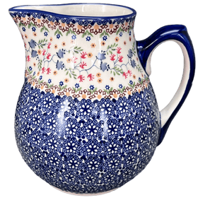 Polish Pottery 3 Liter Pitcher (Wildflower Delight) | D028S-P273 Additional Image at PolishPotteryOutlet.com