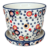 Flower Pot, with Saucer, 6" in "Bubble Machine" by Manufaktura | D036M-AS38