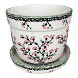 Flower Pot, with Saucer, 6" in "Cherry Blossoms" by Manufaktura | D036S-DPGJ