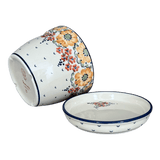 Flower Pot, with Saucer, 6" in "Autumn Harvest" by Manufaktura | D036S-LB