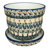 Flower Pot, with Saucer, 6" in "Perennial Garden" by Manufaktura | D036S-LM