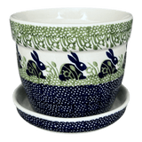 Flower Pot, with Saucer, 6" in "Bunny Love" by Manufaktura | D036T-P324