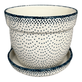 Flower Pot, with Saucer, 6" in "Misty Green" by Manufaktura | D036U-61Z