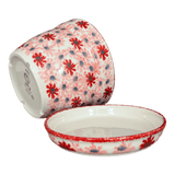 Flower Pot, with Saucer, 6" in "Scarlet Daisy" by Manufaktura | D036U-AS73