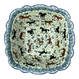 Bowl, Square, Fancy, Berry Bowl, 7.5" in "On the Range" by Manufaktura | M107U-INK2