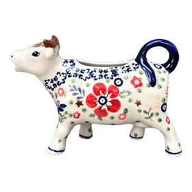 Polish Pottery Cow Creamer (Full Bloom) | D081S-EO34 Additional Image at PolishPotteryOutlet.com