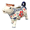 Polish Pottery Cow Creamer (Full Bloom) | D081S-EO34 at PolishPotteryOutlet.com
