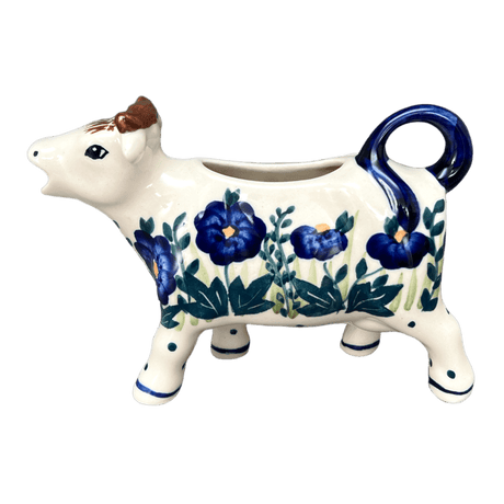 Creamer, Cow, 4 oz in "Bouncing Blue Blossoms" by Manufaktura | D081U-IM03