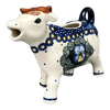 Polish Pottery Cow Creamer (Pansies) | D081S-JZB at PolishPotteryOutlet.com