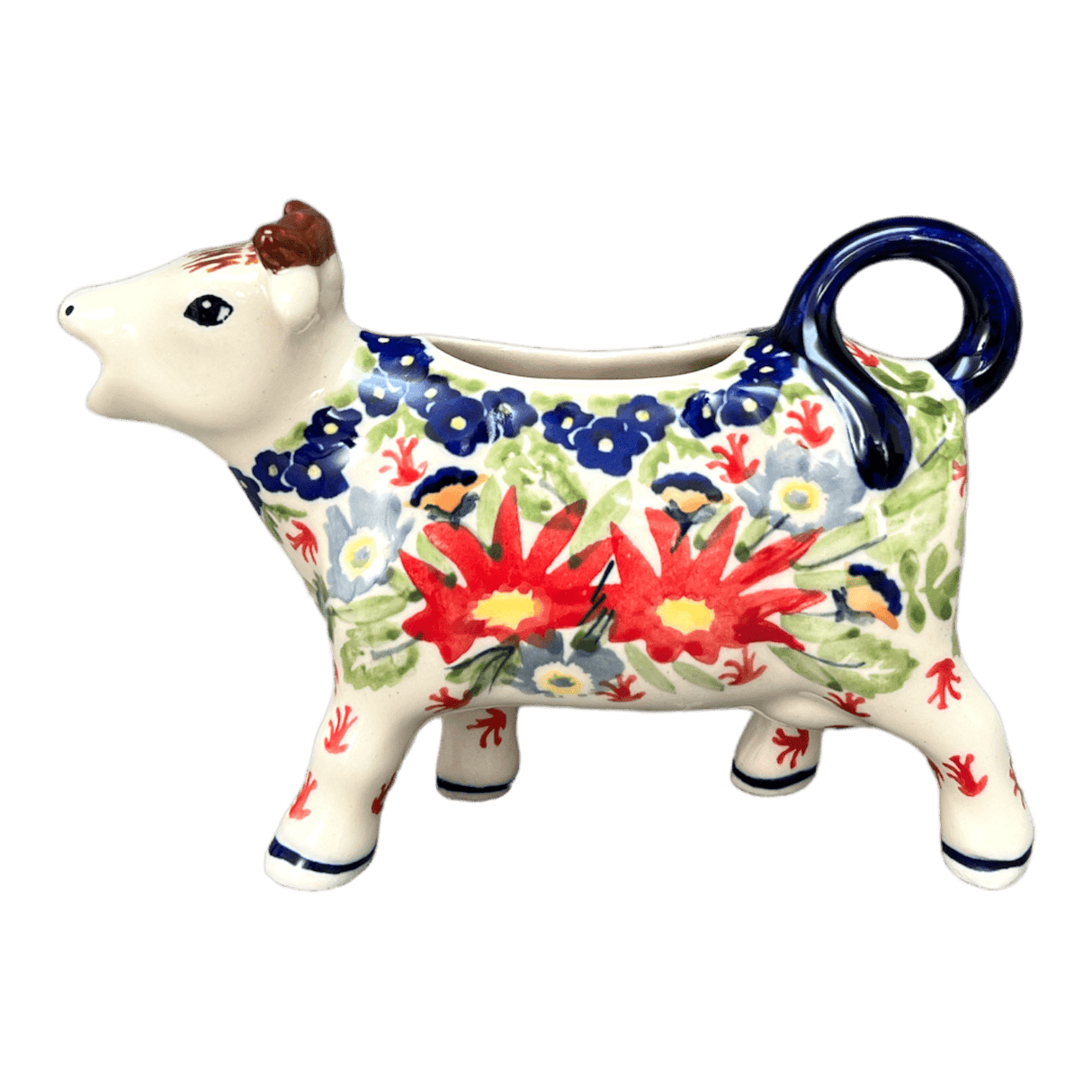 Creamer, Cow, 4 oz in "Floral Fantasy" by Manufaktura | D081S-P260