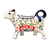 Polish Pottery Cow Creamer (Poppy Persuasion) | D081S-P265 at PolishPotteryOutlet.com