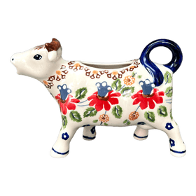 Polish Pottery Cow Creamer (Mediterranean Blossoms) | D081S-P274 Additional Image at PolishPotteryOutlet.com