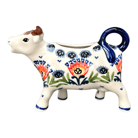 Creamer, Cow, 4 oz in "Floral Fans" by Manufaktura | D081S-P314