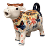 Polish Pottery Cow Creamer (Butterfly Bliss) | D081S-WK73 at PolishPotteryOutlet.com