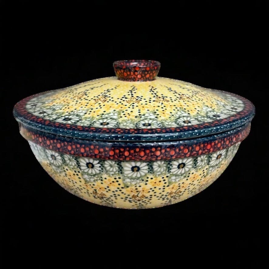 Bowl, Round, with Lid, 9.5" in "Sunshine Grotto" by Manufaktura | M159S-WK52