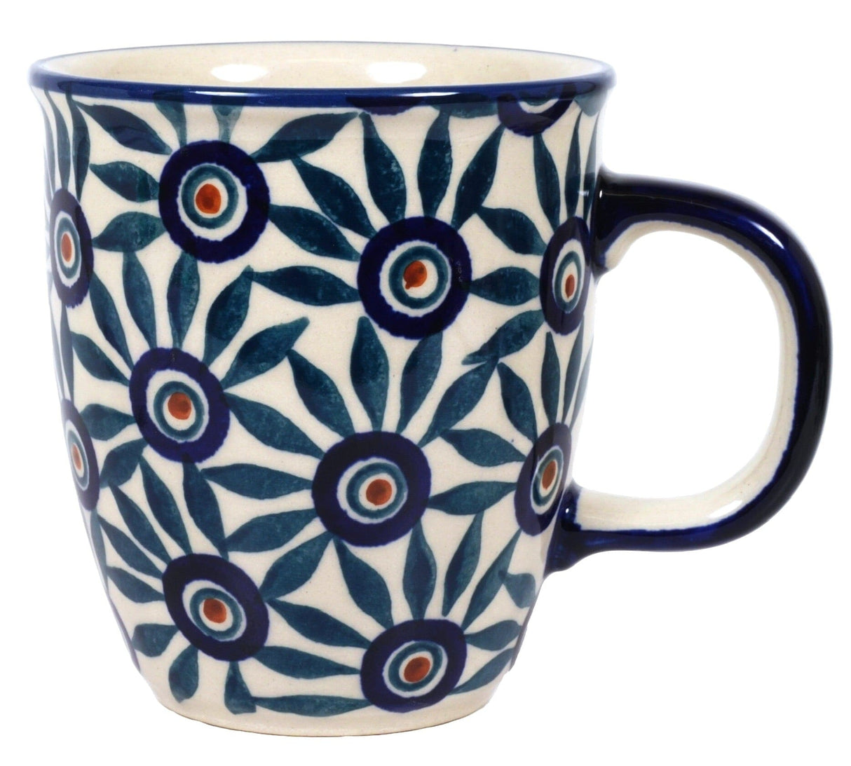 Mug, Mars Mug, 10oz Small in "Peacock Parade" by Manufaktura | K081U-AS60