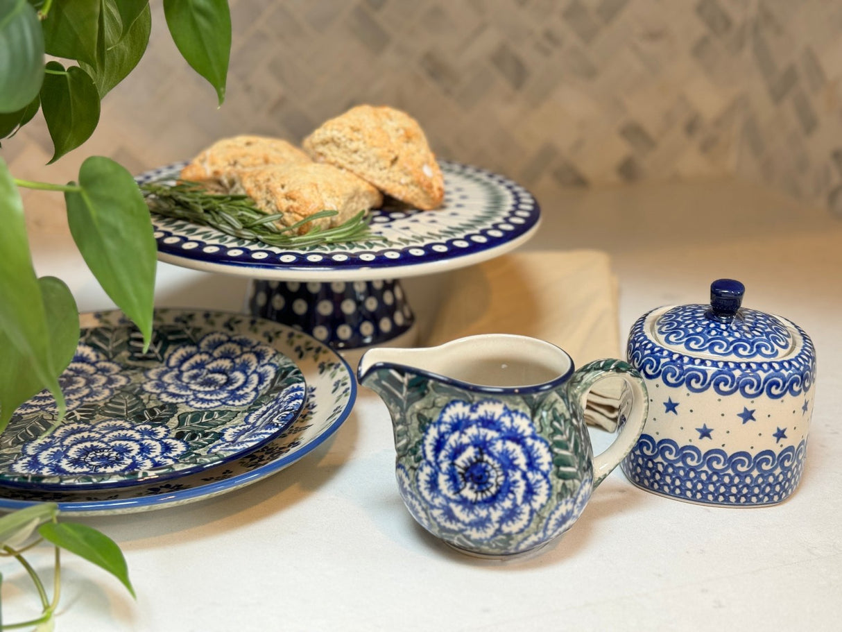 Creamer, 10 oz in "Blue Dahlia" by Ceramika Artystyczna | A341-U1473