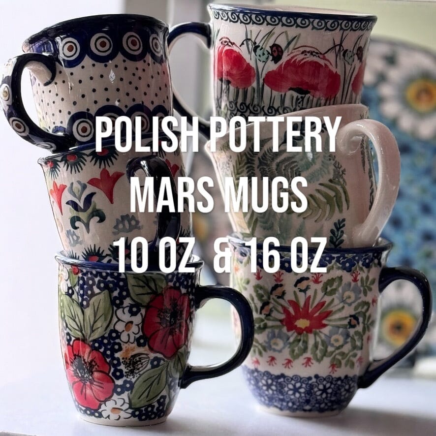 Mug, Mars Mug, 16 oz Large in "Peacock Parade" by Manufaktura | K106U-AS60