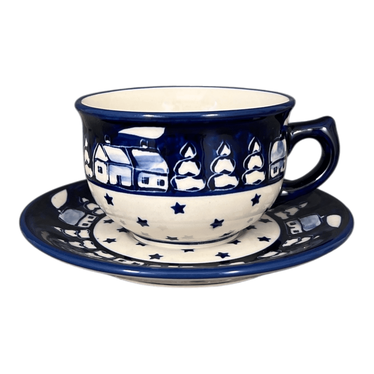 Cup & Saucer, 10 oz Canadian in "Winter's Eve" by Manufaktura | F036S-IBZ
