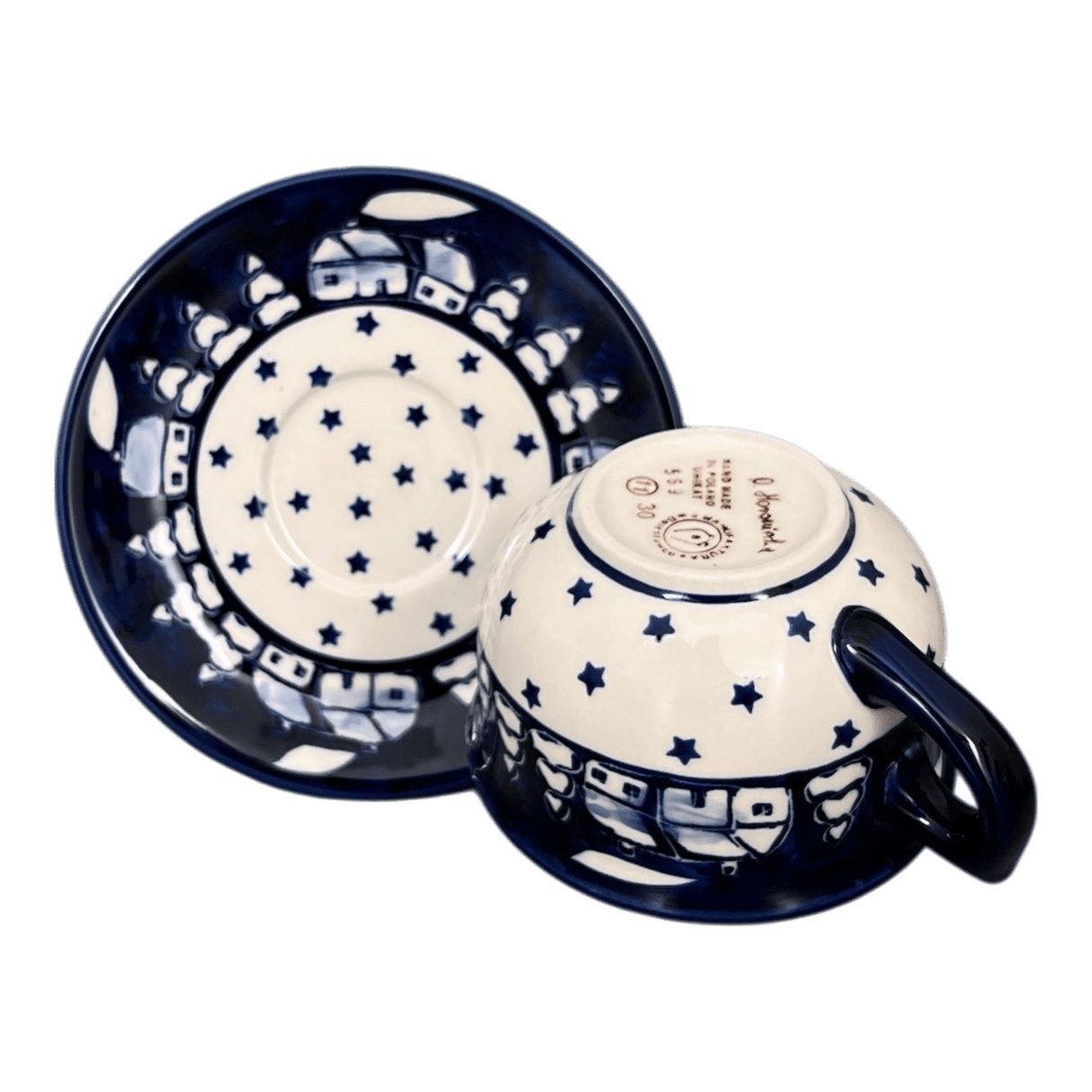 Cup & Saucer, 10 oz Canadian in "Winter's Eve" by Manufaktura | F036S-IBZ