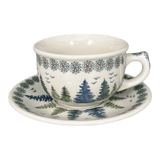 Cup & Saucer, 10 oz Canadian in "Pine Forest" by Manufaktura | F036S-PS29