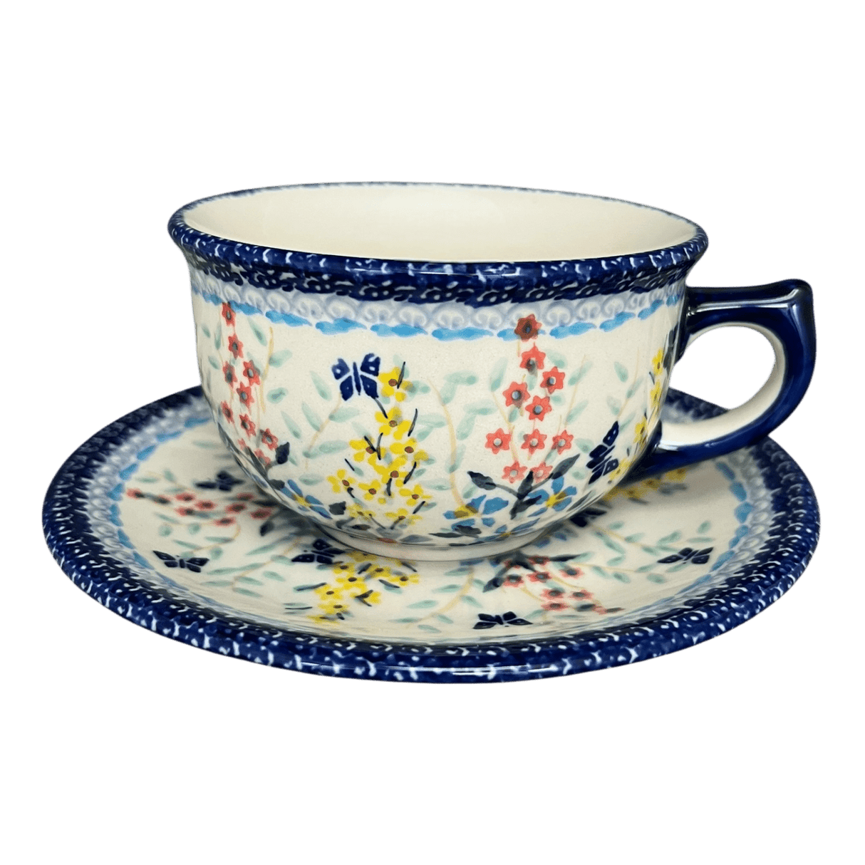 Cup & Saucer, 10 oz Canadian in "Butterfly Bounty" by Manufaktura | F036S-WK76