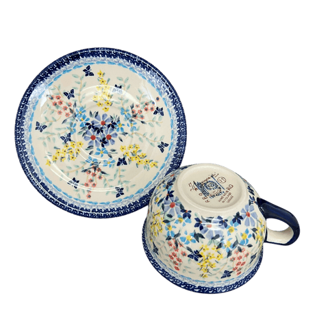 Cup & Saucer, 10 oz Canadian in "Butterfly Bounty" by Manufaktura | F036S-WK76