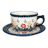 Cup & Saucer, 10 oz Canadian in "Flower Power" by Manufaktura | F036T-JS14