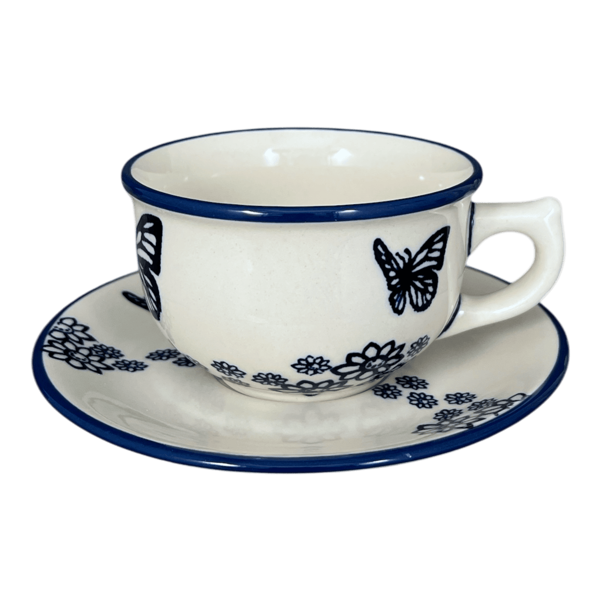 Cup & Saucer, 10 oz Canadian in "Butterfly Garden" by Manufaktura | F036T-MOT1
