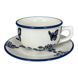 Cup & Saucer, 10 oz Canadian in "Butterfly Garden" by Manufaktura | F036T-MOT1