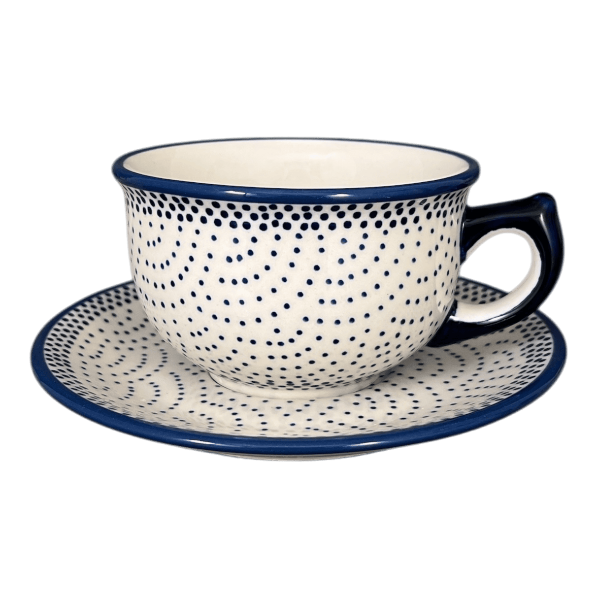 Cup & Saucer, 10 oz Canadian in "Misty Blue" by Manufaktura | F036U-61A