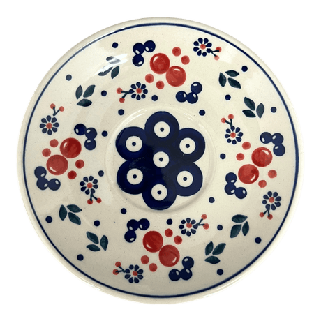 Cup & Saucer, 7 oz in "Berry Dot" by Manufaktura | F043T-BL04