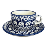 Cup & Saucer, 7 oz in "Kitty Cat Path" by Manufaktura | F043T-KOT6