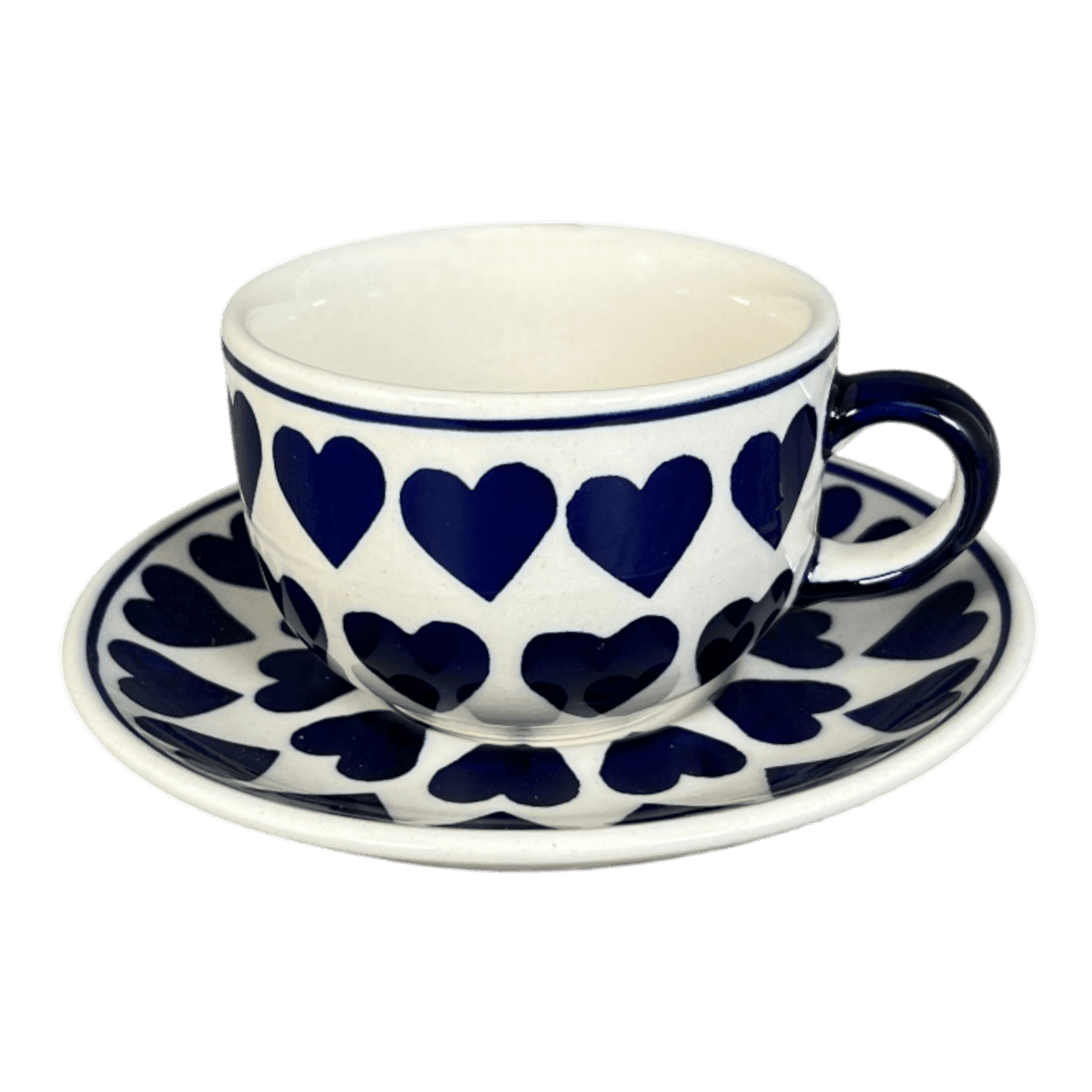 Cup & Saucer, 7 oz in "Whole Hearted" by Manufaktura | F043T-SEDU